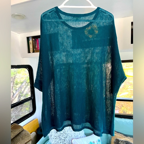 Gorgeous Eileen Fisher 100% Organic Linen Knit Blouse (size: large) - Picture 2 of 4